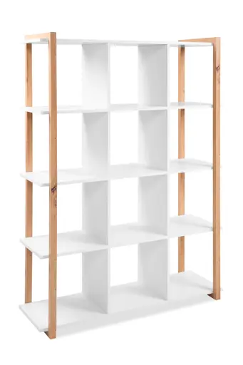 Regal - B ca. 107 cm, Weiß, Artisan Eiche Nachbildung