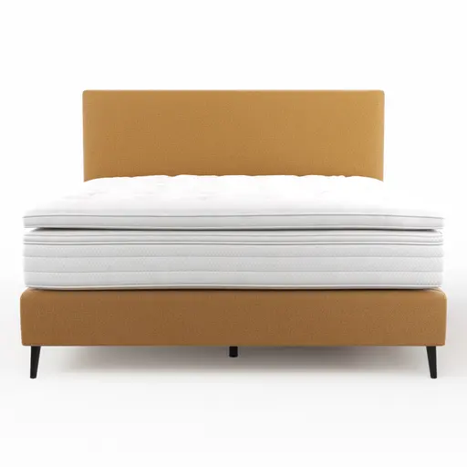 Boxspringbett Navelli 2 - Liegefläche ca. 180x200 cm, Stoff, Kurkuma