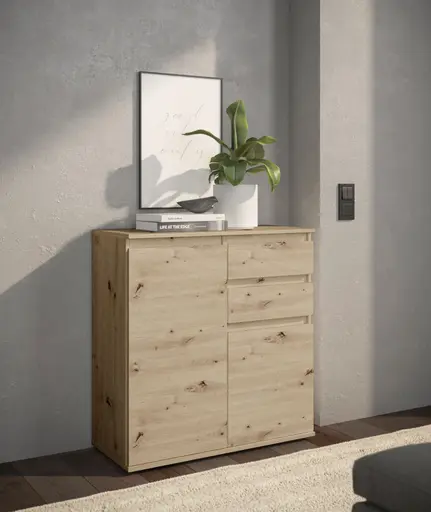 Kommode - B ca. 80 cm, Artisan Eiche Nachbildung