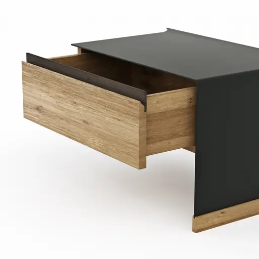 Nachtkonsole Baltimore - Rechts, Wildeiche massiv, Metall