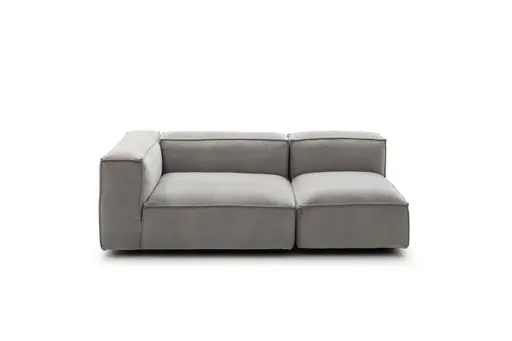 Ecksofa Aki - 1-Sitzer AL, 1 -Sitzer, Stoff, Hellgrau
