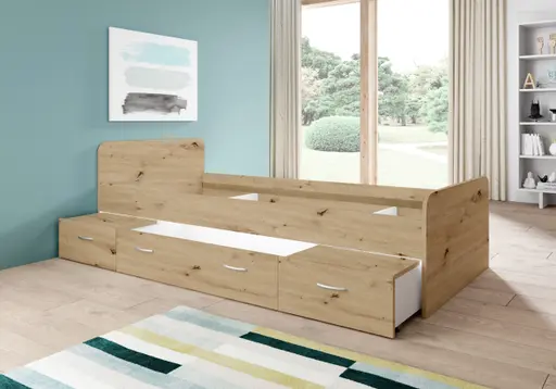 Kojenbett - Liegefläche ca. 90x200 cm, Artisan Eiche Nachbildung