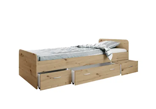 Kojenbett - Liegefläche ca. 90x200 cm, Artisan Eiche Nachbildung