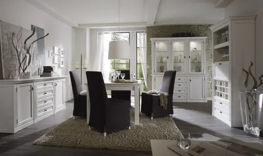 Esstisch -  LB ca. 160x90 cm, Lack, weiß