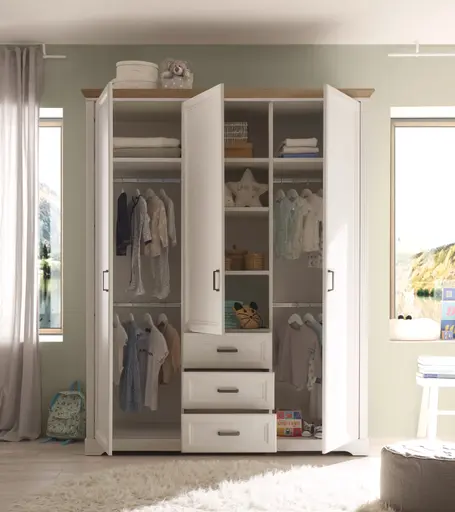 Kleiderschrank - B ca. 164 cm, Anderson Pine Nachbildung, Artisan Eiche Nachbildung