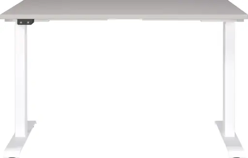 Schreibtisch GELI - höhenverstellbar, LB ca. 120x80 cm, Kaschmir, Weiß