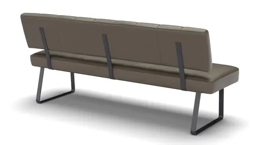 Polsterbank Carmelo - Breite ca. 183 cm, Leder, Olive