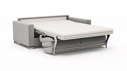 Sofa Nuoro - 2,5-Sitzer inkl. Schlaffunktion, Armlehne 1, Stoff, Grau