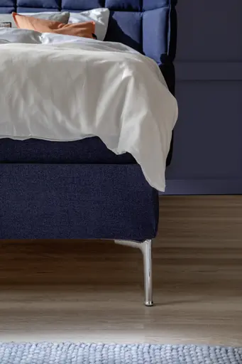 Polsterbett Samu 3 - Liegefläche 180x200cm, Stoff, Dunkelblau