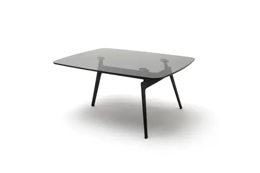 Couchtisch Susa - LBH ca. 90x70x40 cm, Rauchglas