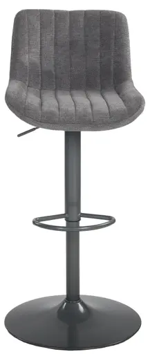 Barhocker - höhenverstellbar, Webstoff, Kieselgrau 