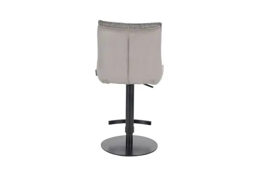 Barhocker MANDY - höhenverstellbar, Stoff, Graubeige