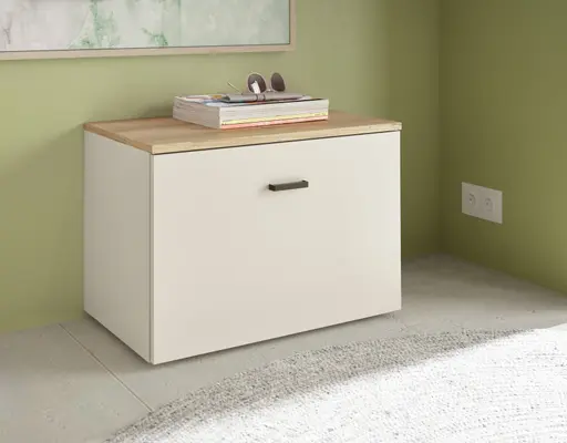 Schuhbank - B ca. 60 cm, Kaschmir, Evoke Eiche Nachbildung