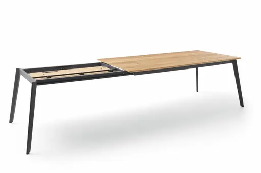 Esstisch - ausziehbar, LB ca. 190-290x100 cm, Wildeiche Furnier