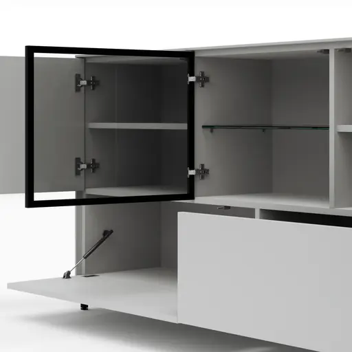 Sideboard Medio - Lack, Weiß