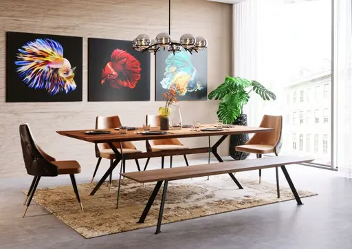 Glasbild - LB ca. 100x100 cm, Rot, Schwarz