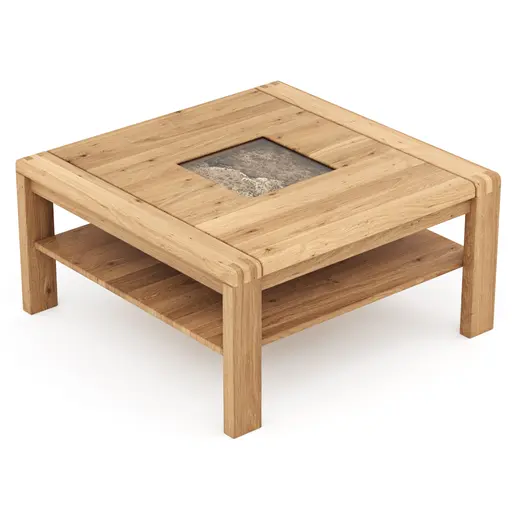 Couchtisch Cartago Soft - BHT ca. 90x45x90 cm, Wildeiche massiv, natur geölt