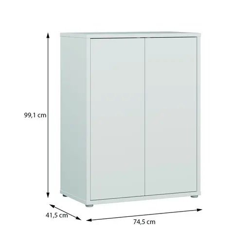 Kommode FAID- B ca. 74 cm, Hellgrau