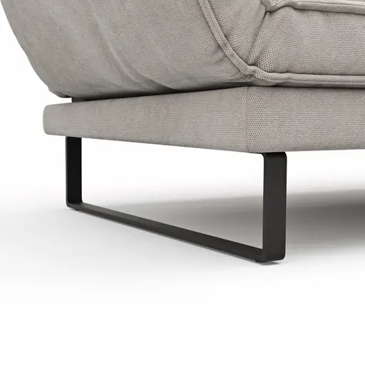 Sofa My - 2,5-Sitzer mit Rückenlehne/Armlehne verstellbar und Drehsitze, Stoff, Hellgrau