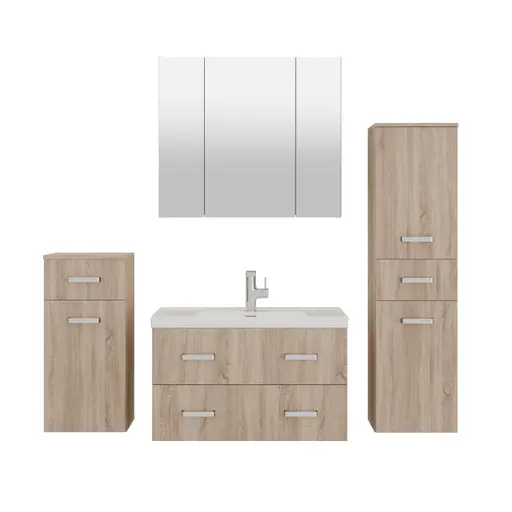 Badblock- B ca. 151 cm, Eiche Dekor