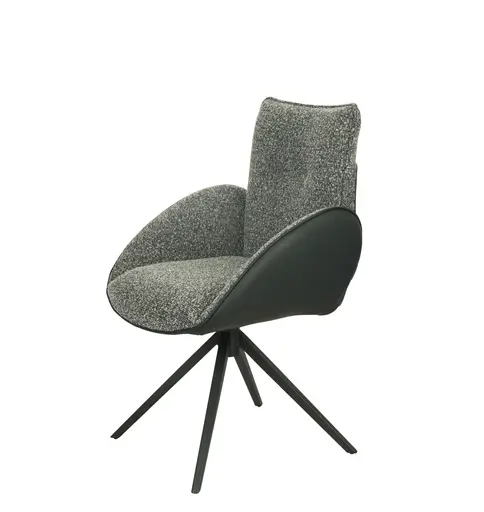 Armlehnstuhl MAURA - drehbar, Stoff, Anthrazit