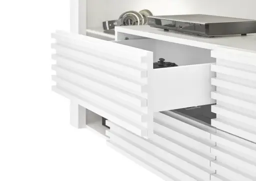 TV-Lowboard - mit Beleuchtung, B ca. 179 cm, Weiß