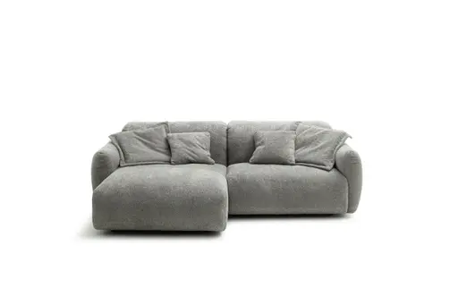 Ecksofa Till - Longchair links, 1,5-Sitzer, Stoff, Grau