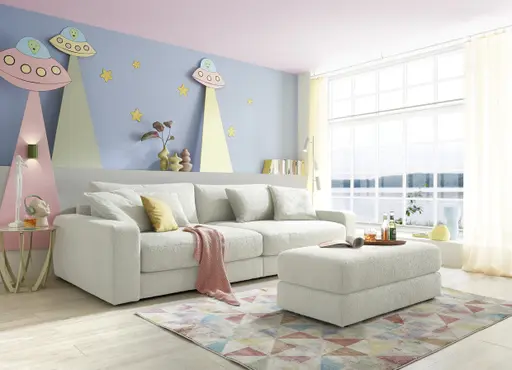 Big Sofa JOVIN - Stoff, Beige