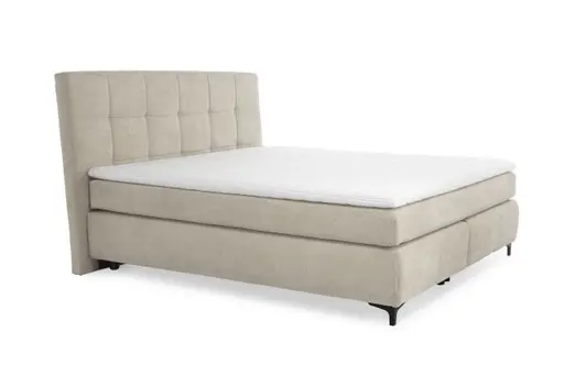 Boxspringbett- Ligefläche ca. 180x200 cm, Stoff, Beige