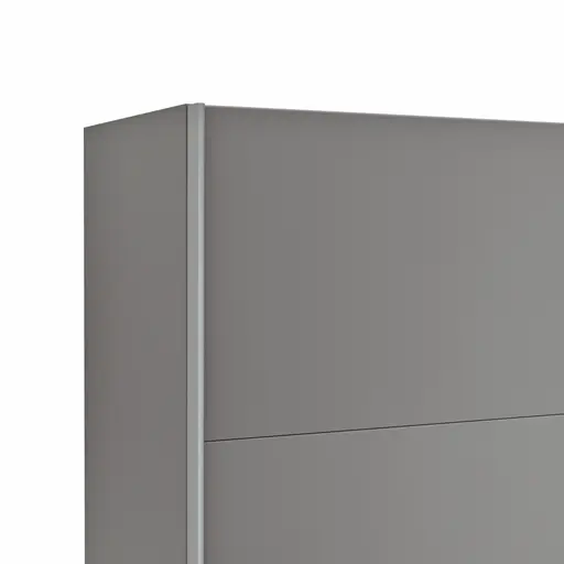 Schwebetürenschrank Viana - B ca. 271 cm, Lack, Steingrau