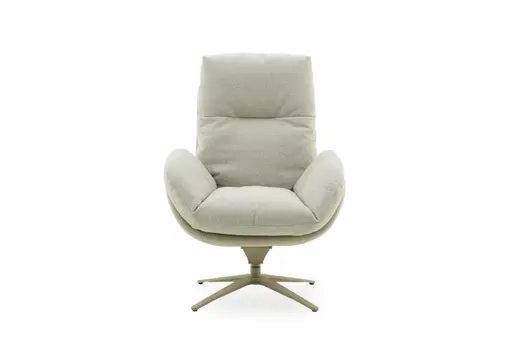 Drehsessel Nuvia - inklusive motorischer Relaxfunktion, Stoff, Graubeige, Leder, Graubeige