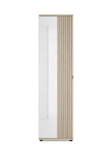 Garderobenschrank - B ca. 55 cm, Riva Eiche Nachbildung, Spiegel