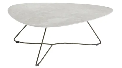 Couchtisch Oliva - LBH ca. 100x70x37 cm, HPL, Creme Natur