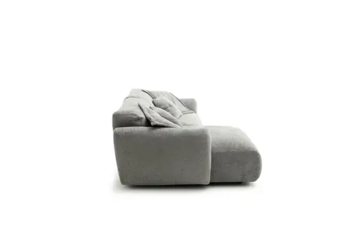 Ecksofa Till - Longchair links, 1,5-Sitzer, Stoff, Grau