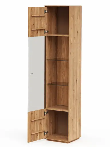 Vitrine Saratoga - links, Wildeiche massiv, natur geölt