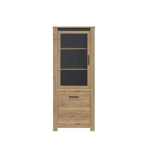 Vitrine FARES- Eiche Dekor, Glas