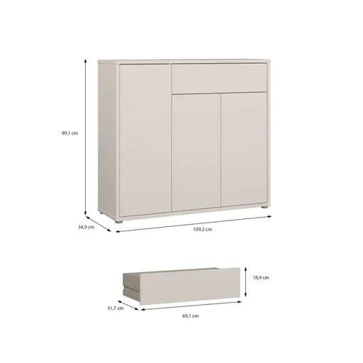 Schuhschrank FAID- Sand