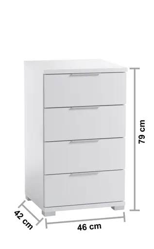 Nachtkommode- Weiß