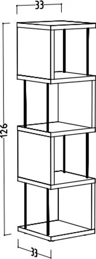 Regal - B ca. 33 cm, Weiß