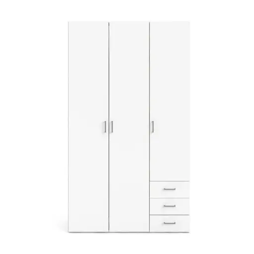 Drehtürenschrank- B ca. 116 cm, Weiß