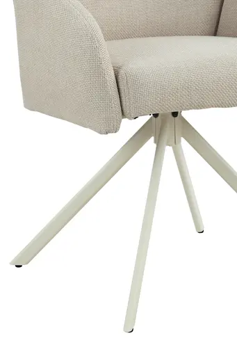 Armlehnstuhl - drehbar, Stoff, Beige-Creme