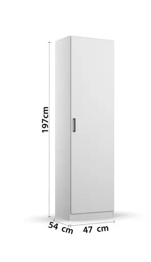 Drehtürenschrank RHONDA- B ca. 47 cm, Weiß