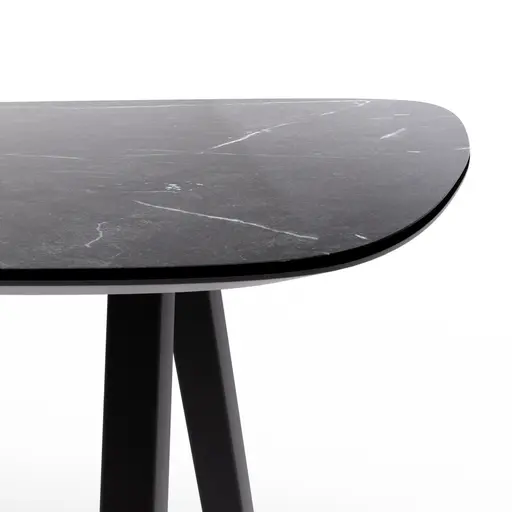 Esstisch Jari - LB ca. 220x95 cm, Keramik, Schwarz