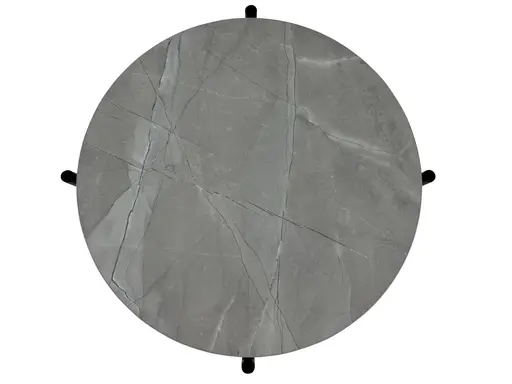 Couchtisch - LB ca. 60x60 cm, Marmoroptik, Schwarz