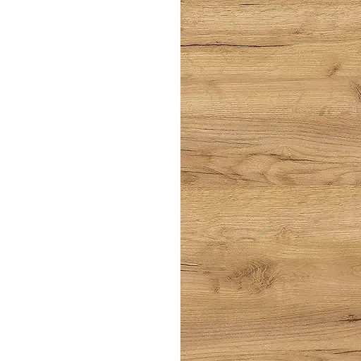 Schuhschrank GASIRA - B ca. 138 cm, Weiß, Navarra Eiche Nachbildung