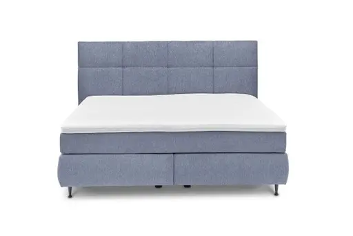 Boxspringbett ALICA- Liegefläche ca. 180x200 cm, Stoff, Hellblau	