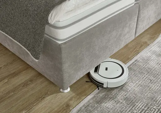 Polsterbett - Liegefläche ca. 180x200cm, Stoff, Grau