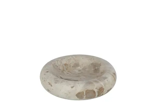 Deko-Schale - DH ca. 25x6 cm, Marmor Beige