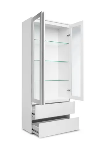 Vitrine- Weiß, Matt