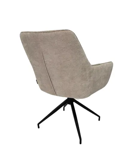 Armlehnstuhl MARYBEL - drehbar, Stoff, Latte Macchiato